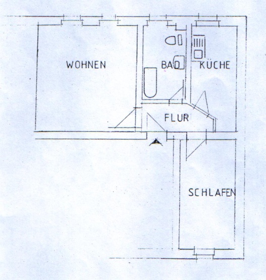 helle 2-Zimmer-Wohnung im 2.OG