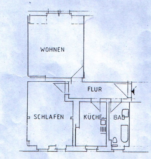 Renovierte 2-Zimmer-Wohnung im 1.OG
