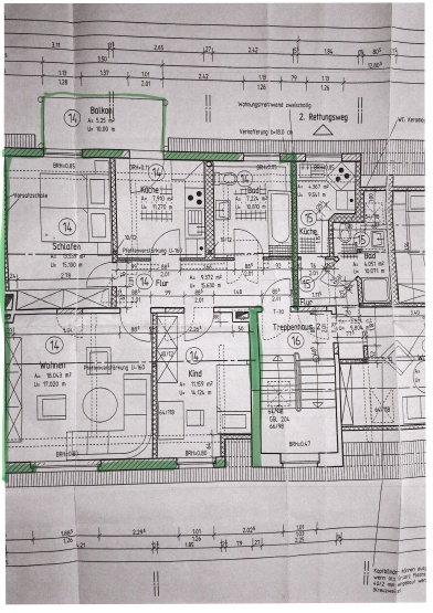 3-Zimmer-Wohnung mit Balkon und EBK