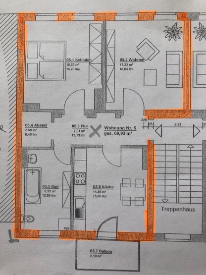 2-Zimmer-Wohnung mit EBK und Balkon