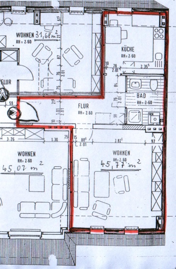 Renovierte 1-Zimmer-DG Wohnung in zentraler Lage