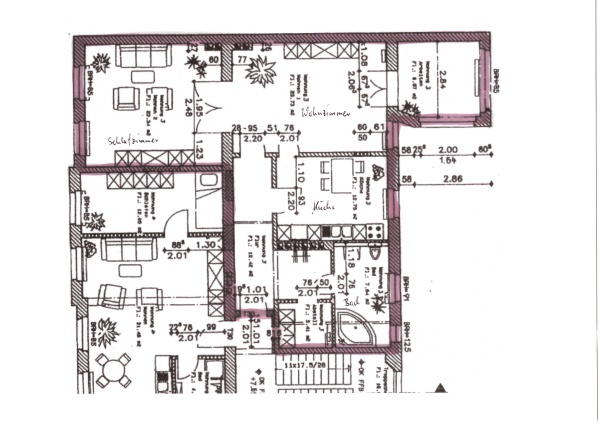 Große 2-Zimmer-Wohnung im 2.OG