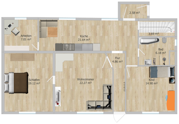 Charmantes 4-Zimmer-Häuschen mit Garten